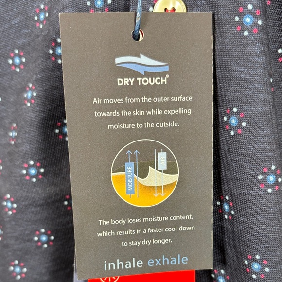 Stone Rose Men's Dark Blue Patterned Short Sleeve Button Down Shirt - Picture 4 of 10